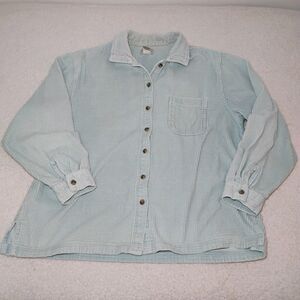 LL Bean Corduroy  100% Cotton Shirt Woman's Preppy Capsule Minimalist Sz. XL